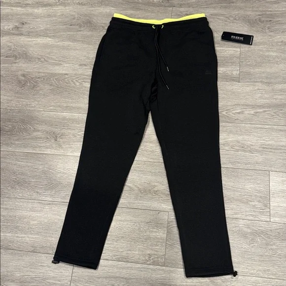🆕 RBX Black Pants with Neon Yellow Highlights Size Large K13 - Picture 2 of 6